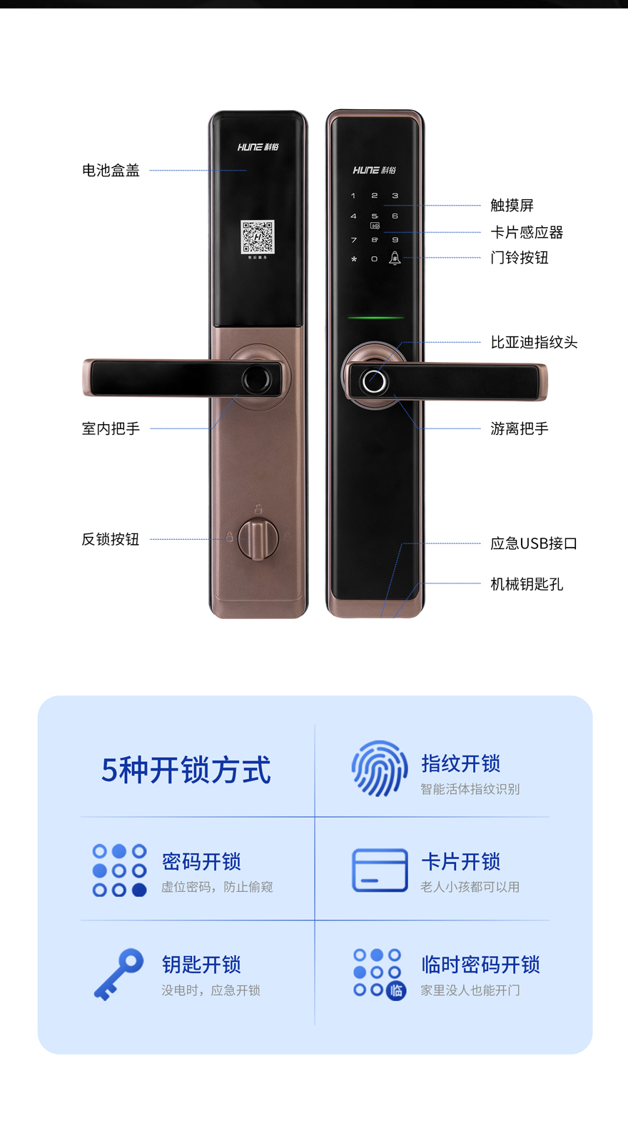 指纹密码智能锁